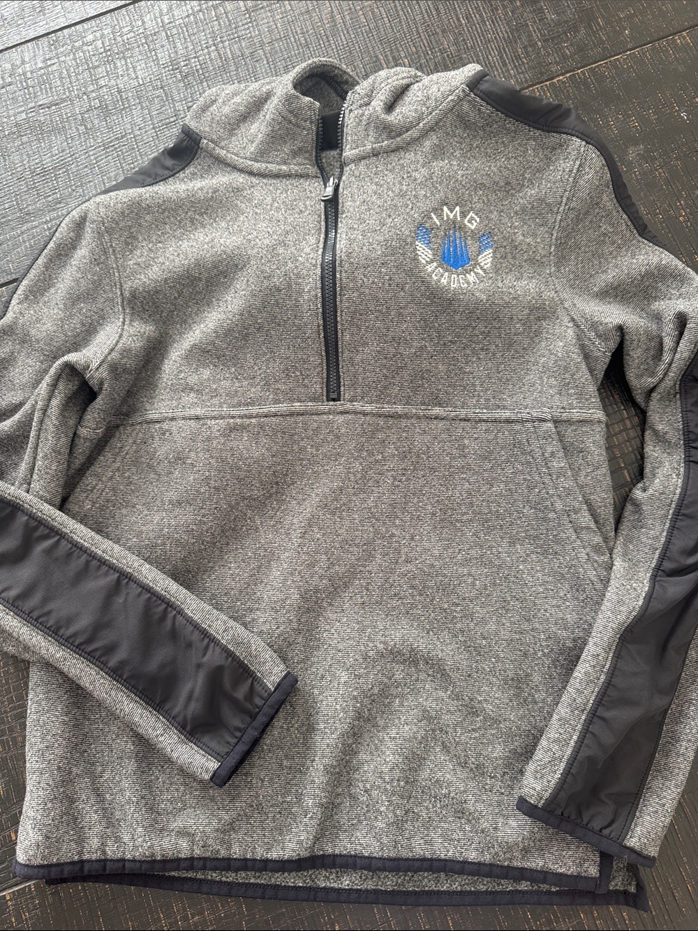 Under Armour Gray 1/2 Zip Kids Jacket with IMG Academy Logo